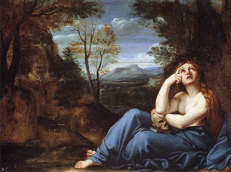 Annibale Carracci Penitent Magdalen in a Landscape Spain oil painting art